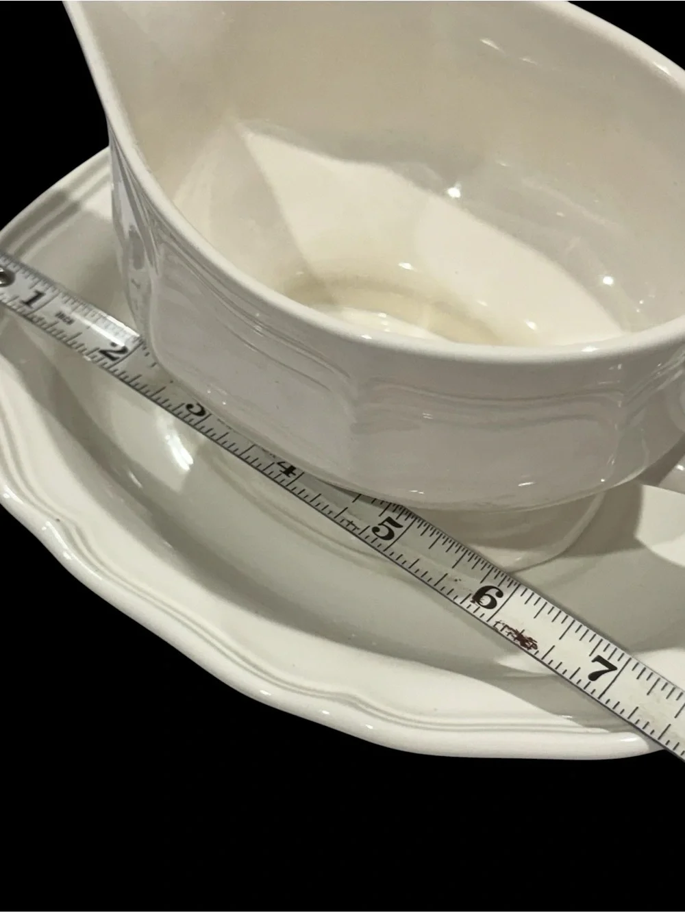 Mikasa White Porcelain Gravy Boat with Underplate
